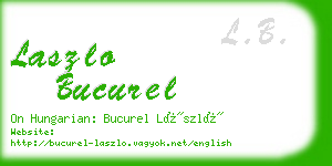 laszlo bucurel business card